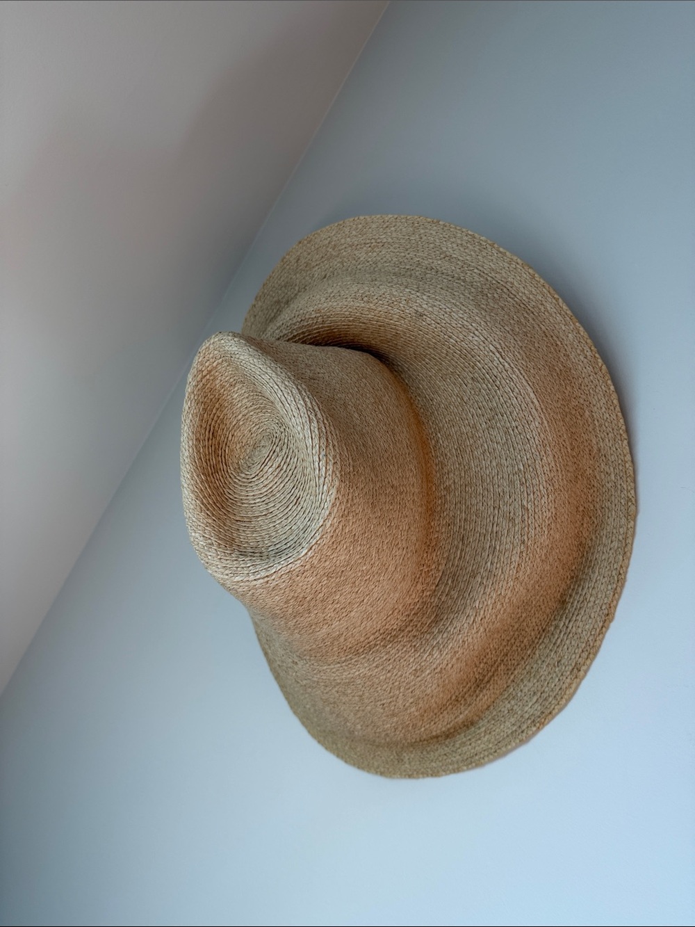 Janessa Leone Straw Wide-Brim Fedora Hat - Tan